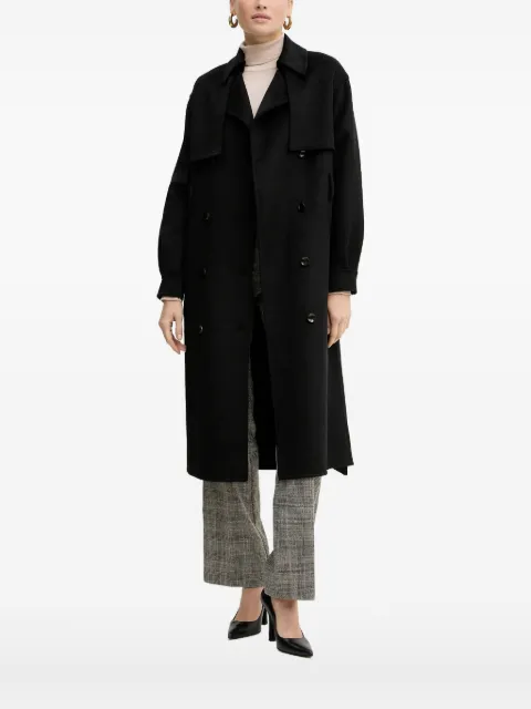 Silvian Heach button belted coat Black GPA25162CP