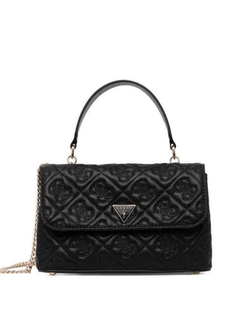 GUESS USA embossed quilted shoulder bag Black HWQL9658210