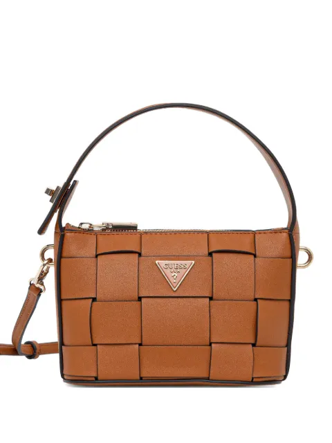 GUESS USA mini Maylee woven tote bag Brown HWWG9661720