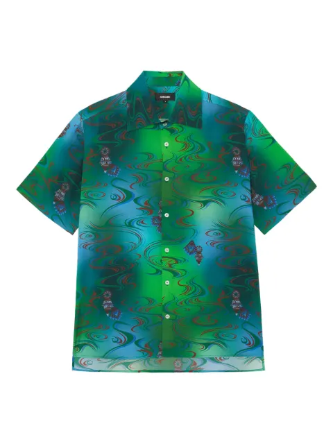 Ahluwalia printed button-fastening shirt Green MAHLUTO029AW25FA245GR