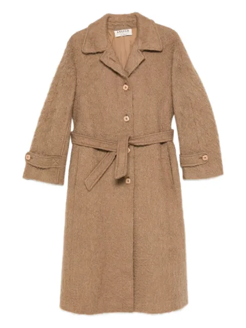 A.N.G.E.L.O. Vintage Cult 1970s wool single-breasted coat Brown AN350VL
