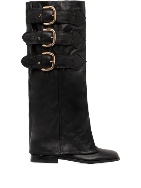 NAKED WOLFE Anchor buckle-detail boots Black ANCHORBLACK