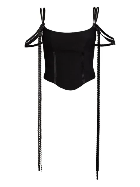 RXQUETTE lace-details top Black RXQF25SRPBOD
