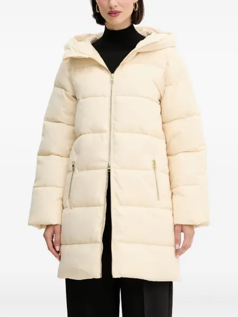 Silvian Heach hooded zip coat Neutrals GPA25367PI