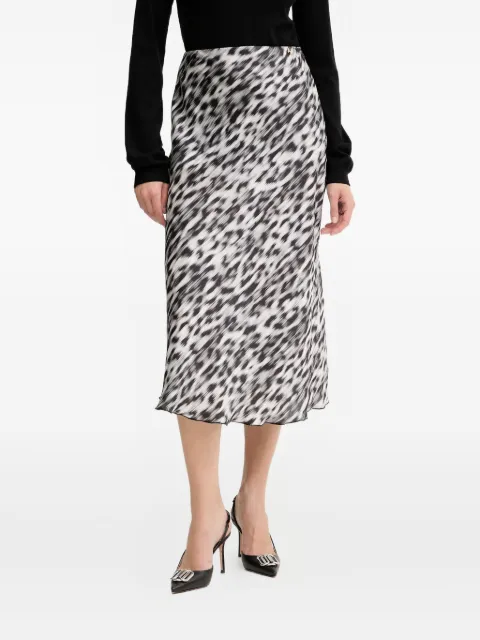 Silvian Heach animal-print midi skirt White GPA25457LO