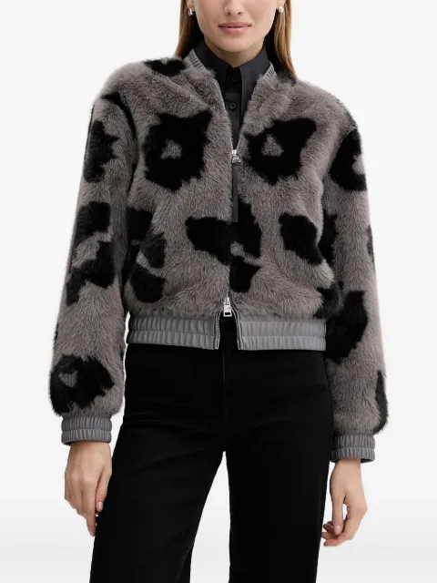 Silvian Heach zip faux-fur jacket Grey GPA25013PL