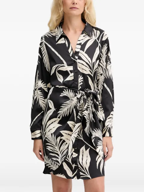 GUESS USA Alya floral tie mini dress Black W3RK91WF1T2