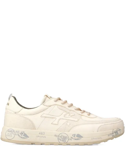 Premiata Nous 7733 logo-stamped leather sneakers Neutrals NOUS7733