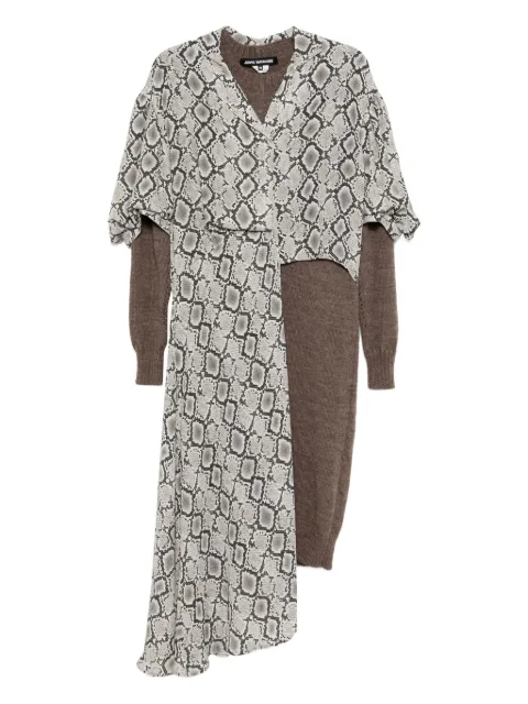 Junya Watanabe all-over graphic print dress Grey JPO01705112