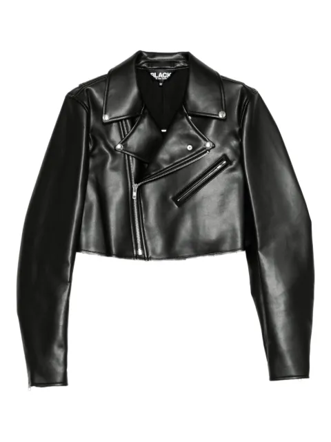 Black Comme Des Garçons zip-up biker-jacket Black 1PJ003052