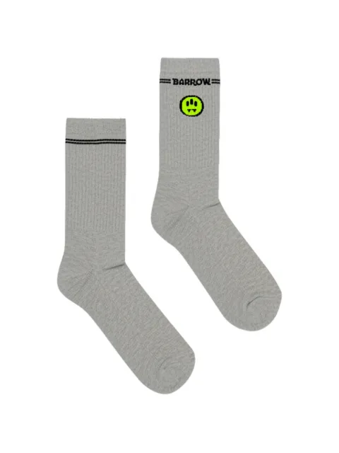 BARROW ribbed logo socks Grey F5BWUASO096107