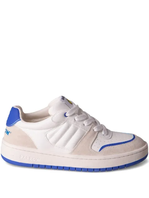 BARROW suede-panel sneakers White S4BWUASN027