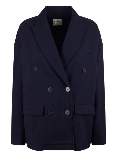 Forte Forte embellished double-breasted coat Blue 14033F48A5012