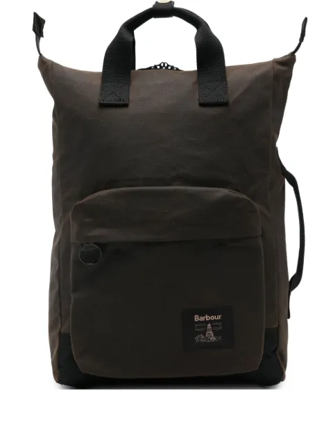 Barbour waxed-cotton backpack Green UBA0714OL71