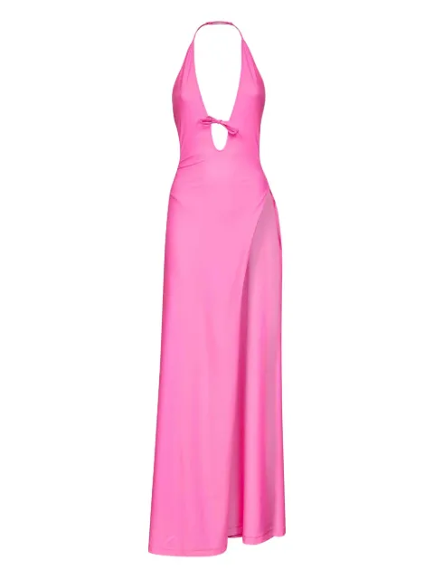 Balenciaga halterneck maxi dress Pink 850635TYK07