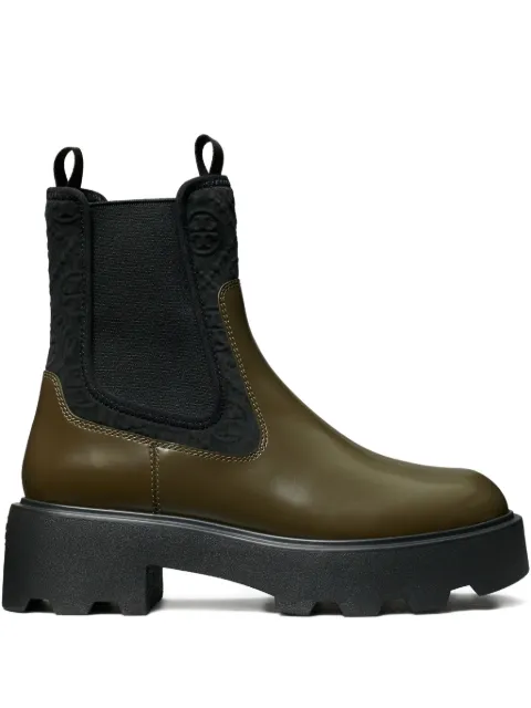 Tory Burch 65mm T-monogram chelsea boots Green 177079