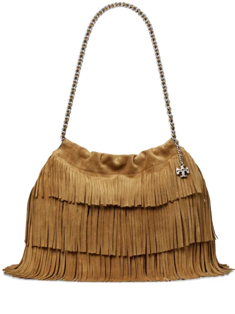 Tory Burch Fleming suede tote bag Brown 174294