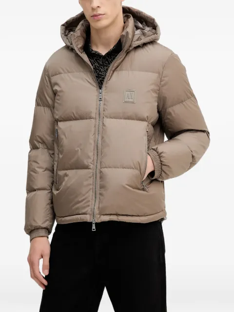 Armani Exchange hooded puffer jacket Neutrals XM000348AF12286