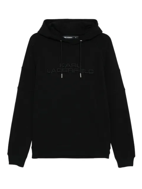 Karl Lagerfeld logo-embroidered hoodie Black 705012554908990