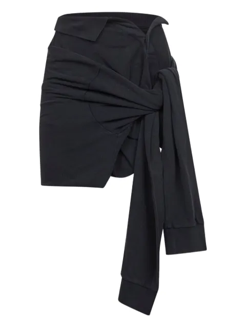 Balenciaga polo-style knotted skirt Black 850245TKVA5