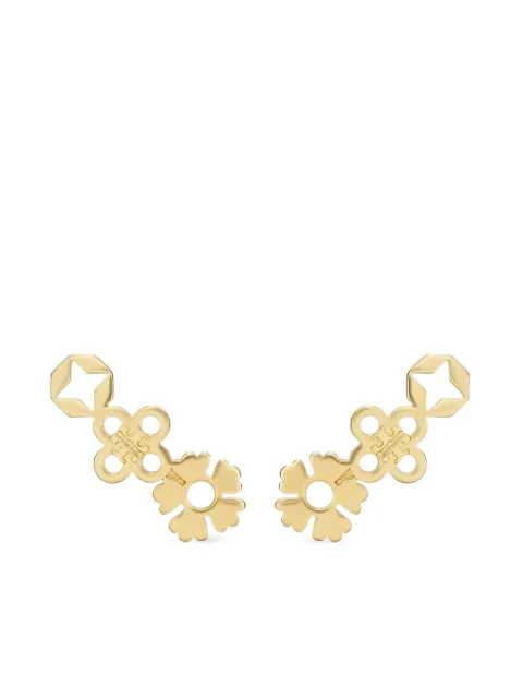 Tory Burch flower-hexagon stud earrings Gold 178093