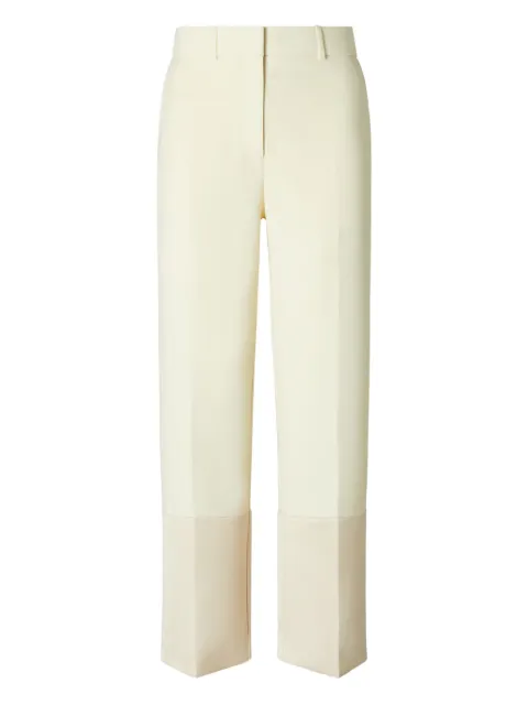 Tory Burch contrast-cuff trousers Neutrals 176401