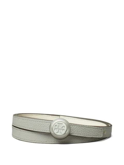 Tory Burch reversible pebbled-leather belt Grey 175052