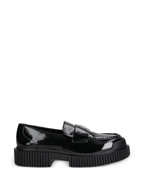 Armani Exchange logo-plaque loafers Black XW001672AF17478