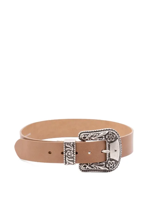 Golden Goose floral-buckle leather belt Neutrals GWA00179A000133