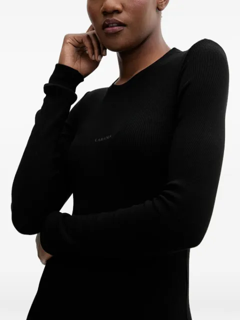 La Mania Lee long-sleeved maxi dress Black LEE