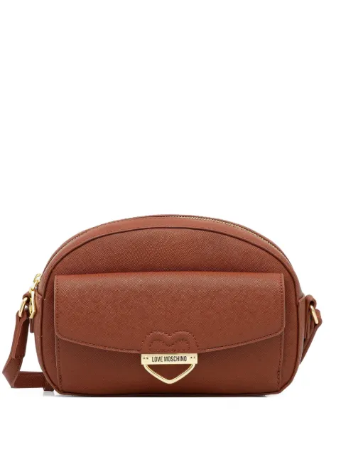 Love Moschino logo-plaque cross body bag Brown JC4180PP1NLE0312
