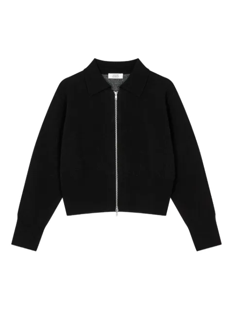 TOMBOY zip-front logo-detail cardigan Black 9105451103