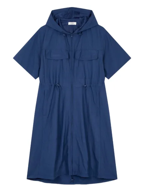 TOMBOY hooded short-sleeve mini dress Blue 9105341113