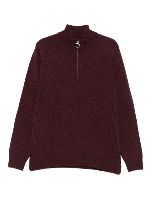 Barbour high-neck half-zip sweater Red MKN0837RE77