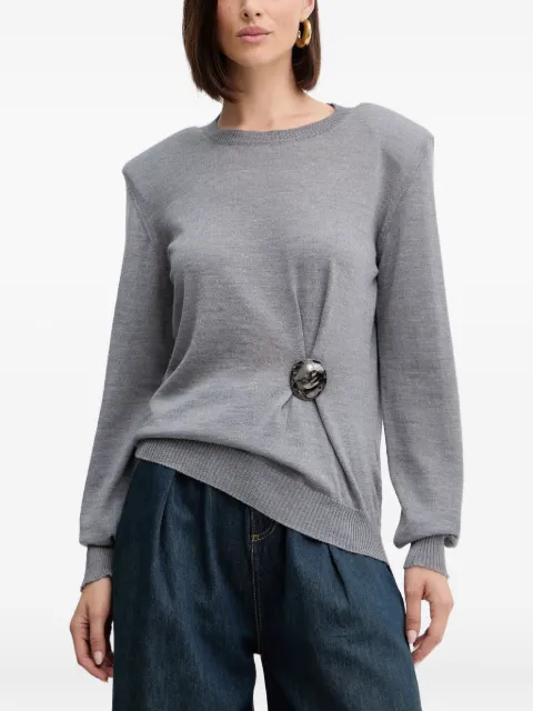 SIMONA CORSELLINI embellished sweater Grey A25CPMGE0301
