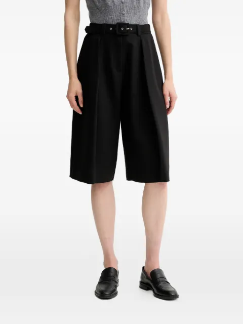 SIMONA CORSELLINI belted culottes shorts Black A25CPPA01701