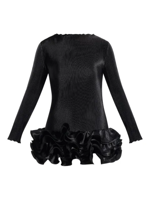 L'IDÉE Park Avenue ruffled mini dress Black PARKAVE