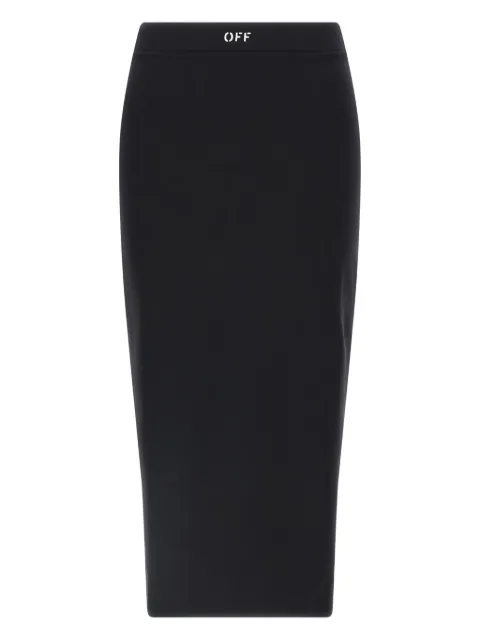Off-White logo-waistband skirt Black OWCW00PF25JER0011001