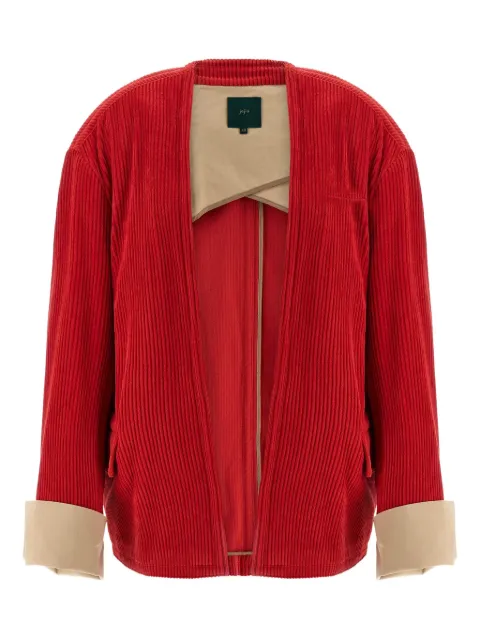 Jejia corduroy open-front jacket Red MJD504ATEX8