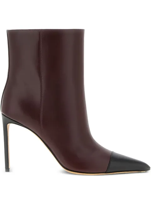 Francesco Russo 95mm contrasting-detail ankle boots Red R1B1020N224337