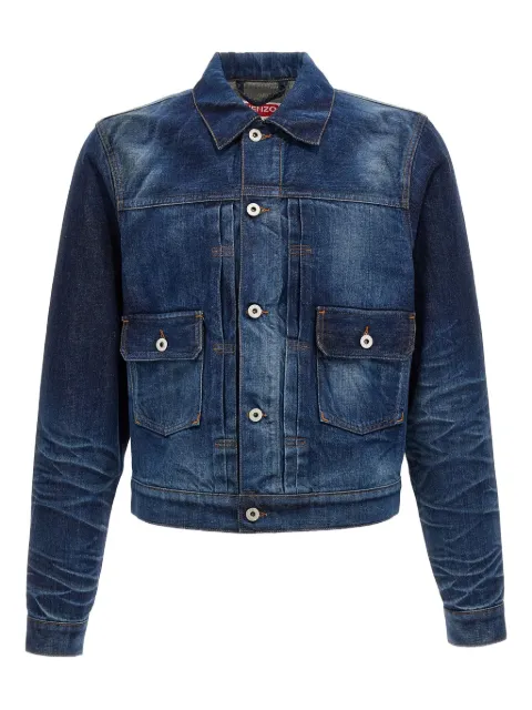 Kenzo stone-washed denim jacket Blue FF65DV3126I7