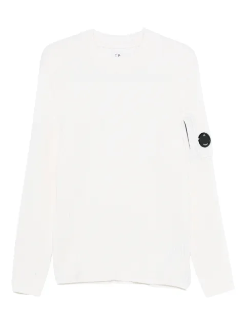 C.P. Company Lens-embellished jumper White 19CMKN219A006595A