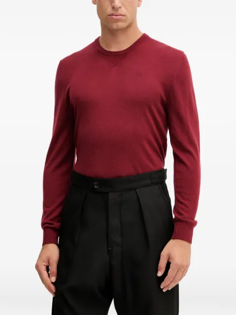 Armani Exchange logo-embroidered crew neck sweater Red 8NZM3AZM8AZ