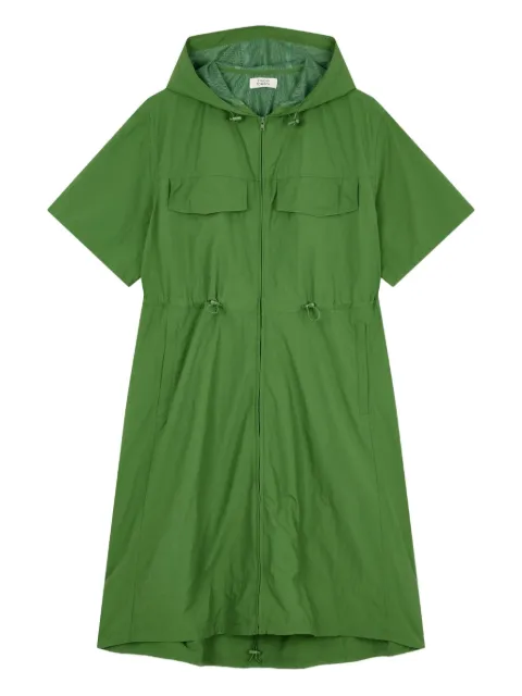 TOMBOY hooded short-sleeve mini dress Green 9105341113