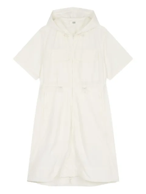 TOMBOY hooded short-sleeve mini dress White 9105341113