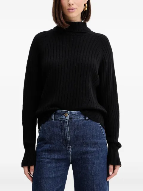 SIMONA CORSELLINI ribbed turtleneck sweater Black A25CPMGG08S1