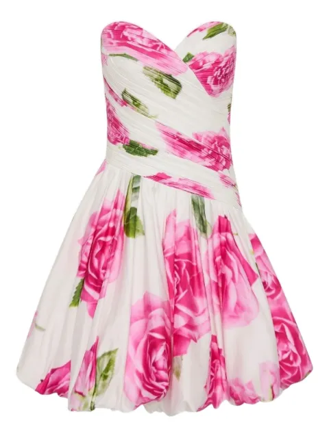 Aje Olea floral strapless mini dress White 25SS5486