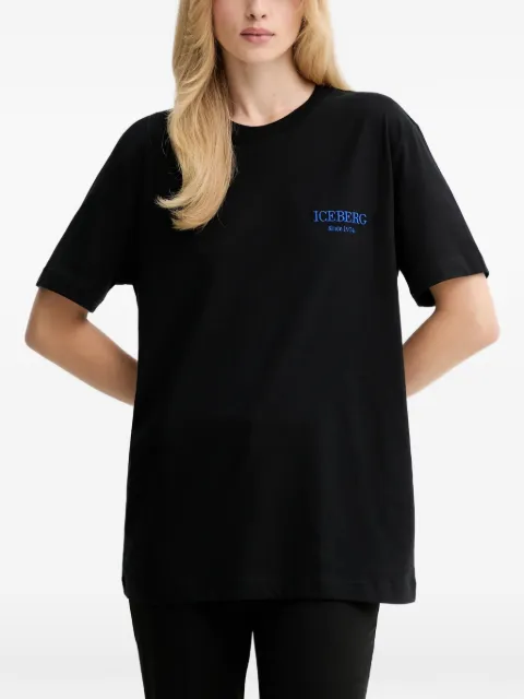 Iceberg logo-embroidery T-shirt Black F0466327