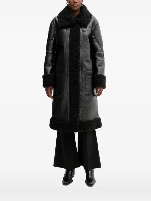 Iceberg faux-fur collared coat Black NZ306815