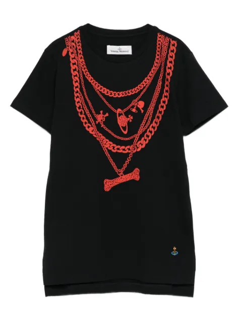 Vivienne Westwood chain-print T-shirt Black 3G01003VJ001M